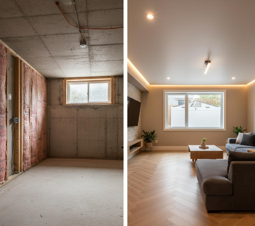 How to Convert an Unfinished Basement into a Living Space in Utah ...